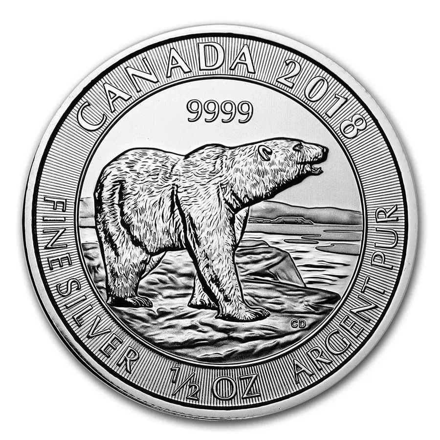 Canada ½ oz silver polar bear coin